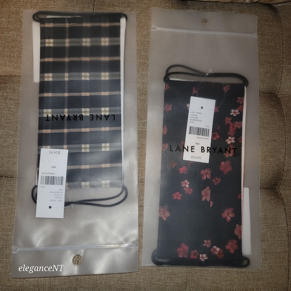 Lane Bryant (2) 2 pack 100% Cotton Design Face Masks NWT - Picture 3 of 5